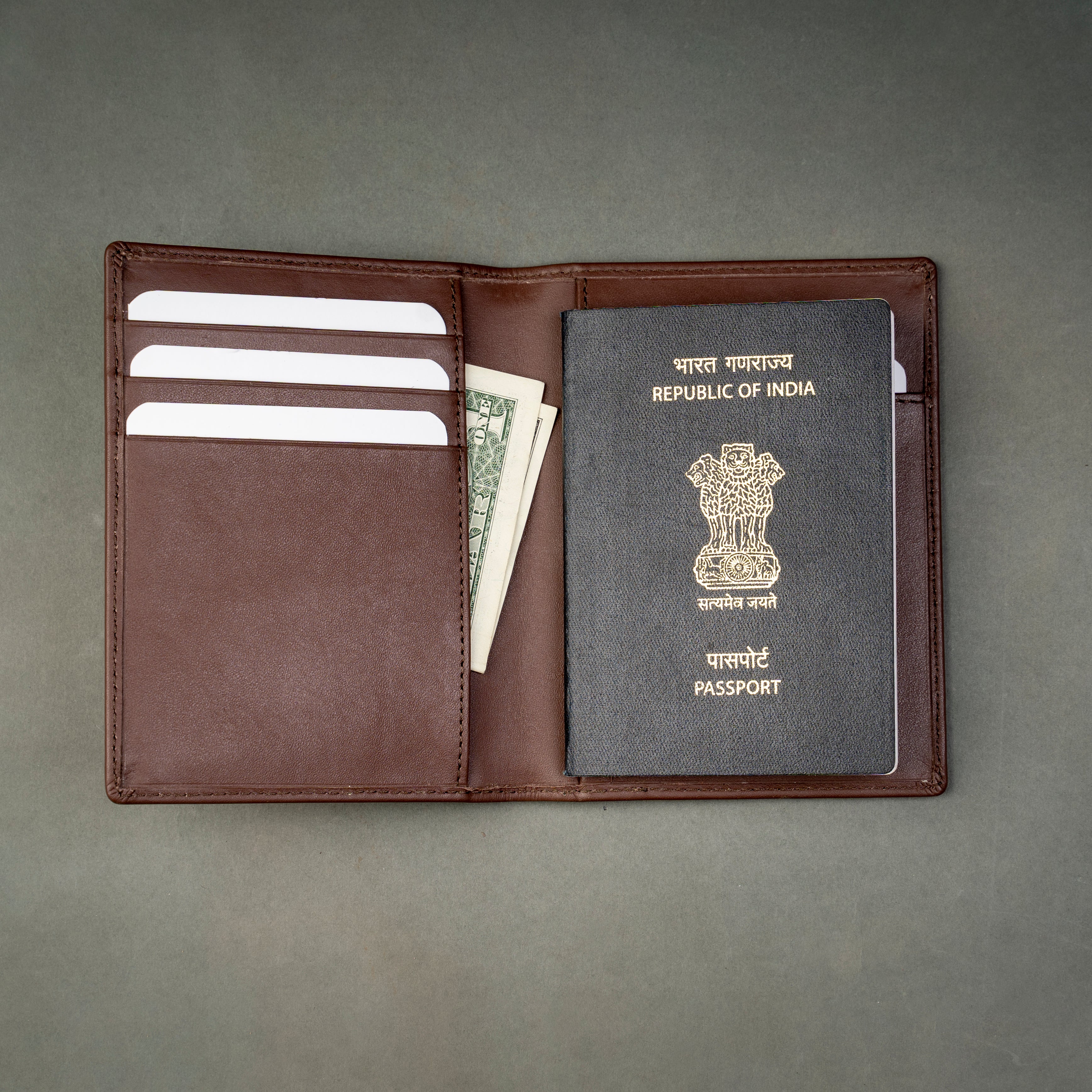 Leather Slim Passport Holder